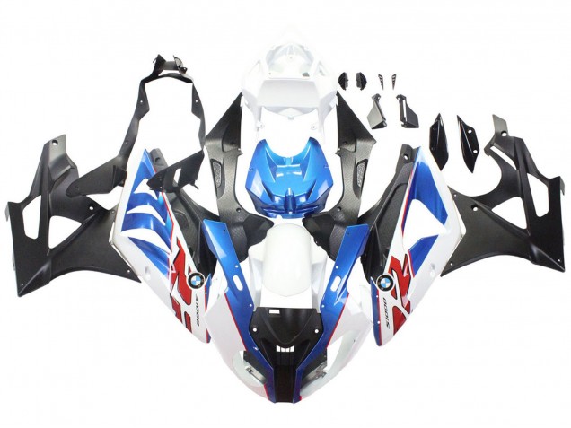 Blanc Bleu Noir Mat Carénage Moto BMW S1000RR 2009-2014