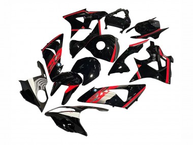 Rouge Noir Brillant Carénages Moto BMW S1000RR 2009-2014 Pas Chère