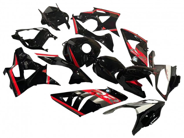 Rouge Noir Brillant Carénages Moto BMW S1000RR 2009-2014