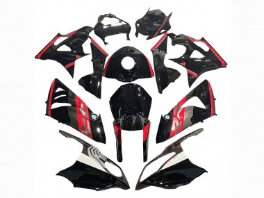 Rouge Noir Brillant Carénages Moto BMW S1000RR 2009-2014 Pas Chère