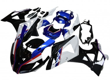 Blanc Rouge Bleu Noir Carénages Moto BMW S1000RR 2009-2014 Pas Chère