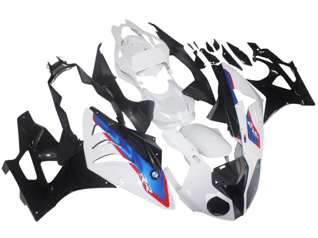Blanc Rouge Bleu Noir Brillant HP Becker Carbon Carénage Moto BMW S1000RR 2009-2014