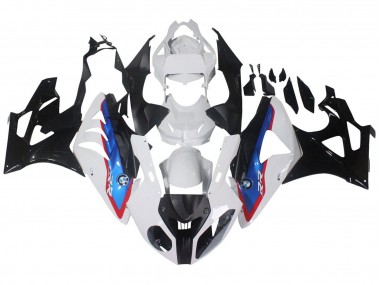 Blanc Rouge Bleu Noir Brillant HP Becker Carbon Carénage Moto BMW S1000RR 2009-2014 Pas Chère
