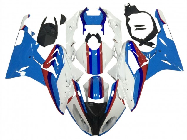 Blanc Rouge Bleu Carénage Moto BMW S1000RR 2009-2014