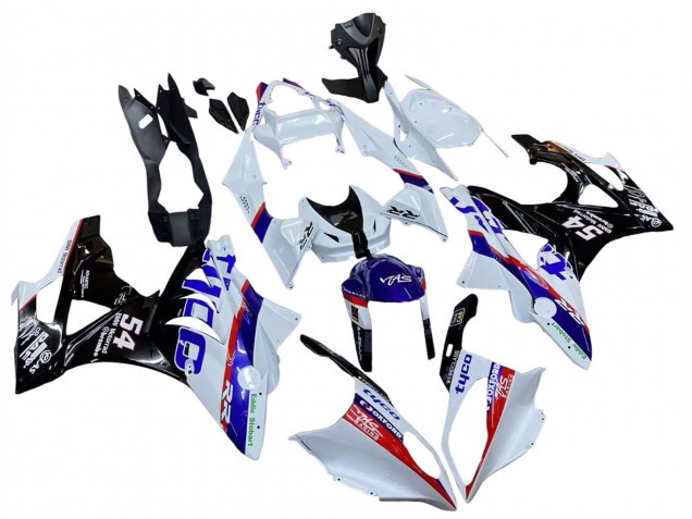 Blanc Rouge Bleu Noir Tyco Carénage Moto BMW S1000RR 2009-2014