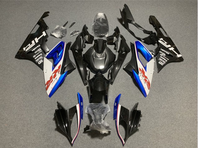 Blanc Bleu Noir Brillant HP Rouge RR Carénage Moto BMW S1000RR 2009-2014