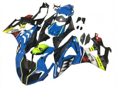 Bleu Jaune Rouge Noir Requin VR 46 Carénage Moto BMW S1000RR 2009-2014 Pas Chère