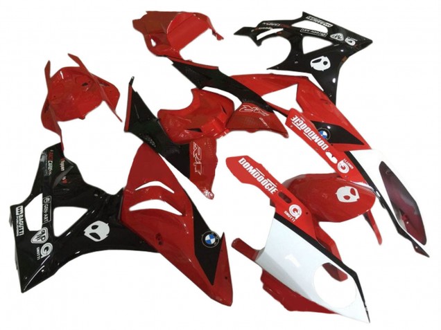 Rouge Blanc Noir Brillant Carénage Moto BMW S1000RR 2009-2014