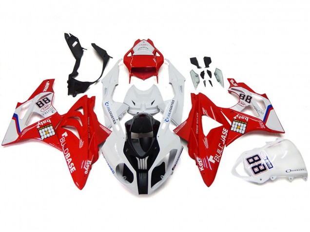 Blanc Rouge Carénage Moto BMW S1000RR 2009-2014