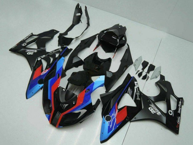 Bleu Rouge Noir Mat Castrol Carénage Moto BMW S1000RR 2009-2014