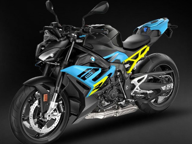 Noir Bleu Clair Jaune Carénage Moto BMW S1000R 2021-2025