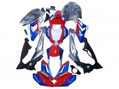Rouge Bleu Carénage Moto BMW S1000R 2014-2016 Pas Chère