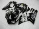 Noir Brillant Blanc West Carénage Moto Kawasaki ZX6R 2005-2006