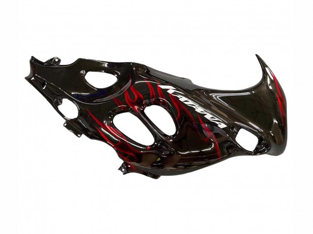 Noir Brillant Rouge Flamme Carénage Moto Suzuki GSX600F/GSX750F 2004-2006