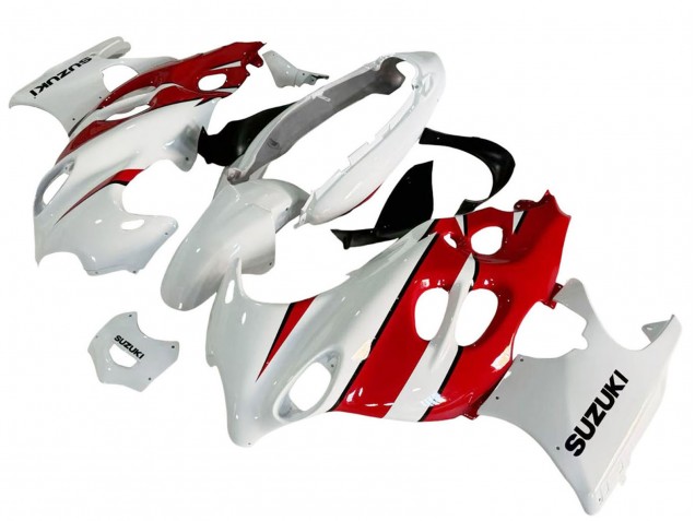 Blanc Rouge Carénage Moto Suzuki GSX600F/GSX750F 2004-2006