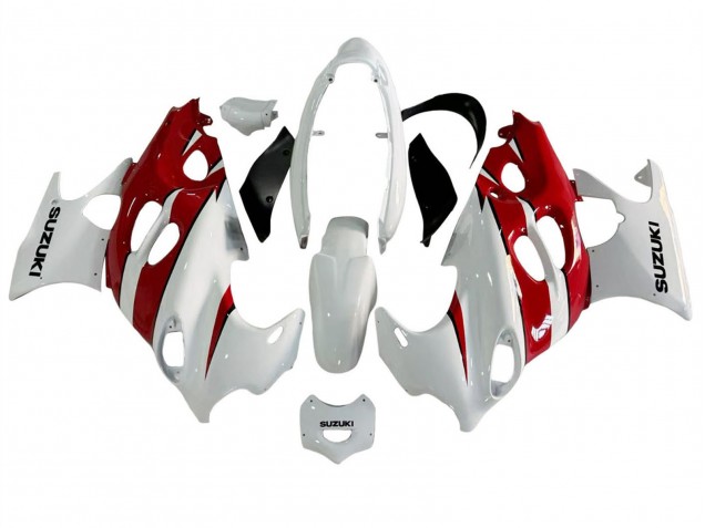 Blanc Rouge Carénage Moto Suzuki GSX600F/GSX750F 2004-2006