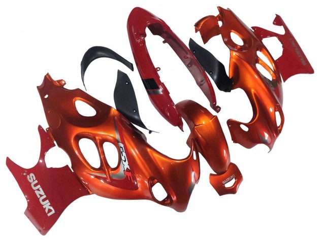 Burnt Orange Blanc Logo Carénage Moto Suzuki GSX600F/GSX750F 2004-2006