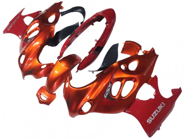 Burnt Orange Blanc Logo Carénage Moto Suzuki GSX600F/GSX750F 2004-2006