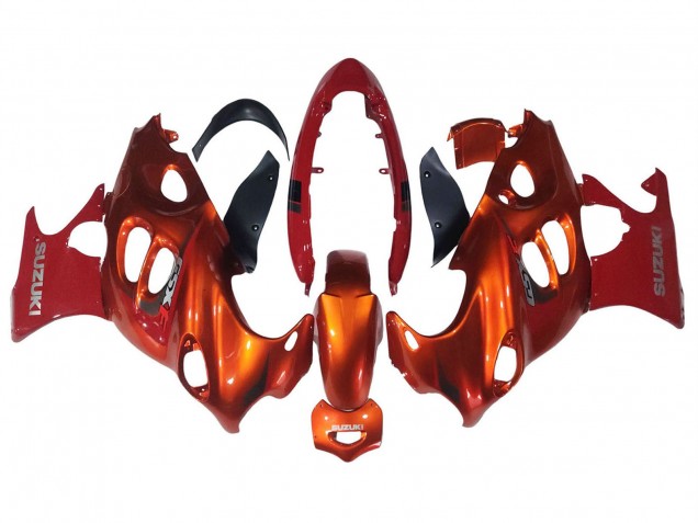 Burnt Orange Blanc Logo Carénage Moto Suzuki GSX600F/GSX750F 2004-2006