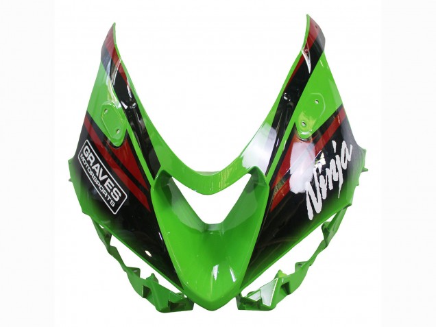 Vert Noir Rouge Jaune Dunlop Carénage Moto Kawasaki ZX6R 2023-2025