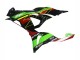 Vert Noir Rouge Jaune Dunlop Carénage Moto Kawasaki ZX6R 2023-2025
