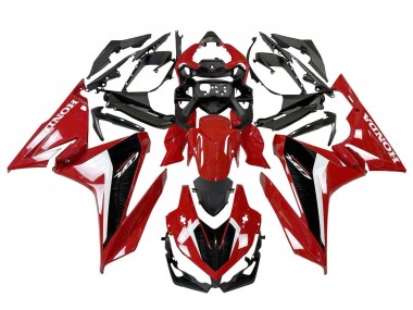 Rouge Blanc Noir Carénages Moto Honda CBR500R 2022-2023 Pas Chère