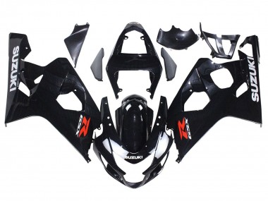 Noir Brillant Carénages Moto Suzuki GSXR 600 / GSXR 750 2004-2005 Pas Chère
