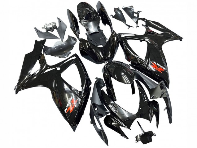 Noir Brillant Argent Rouge Carénage Moto Suzuki GSXR 600 / GSXR 750 2006-2007