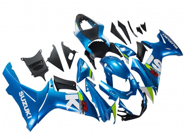 Bleu Clair Vert Blanc Rouge Carénage Moto Suzuki GSXR 600 / GSXR 750 2011-2024
