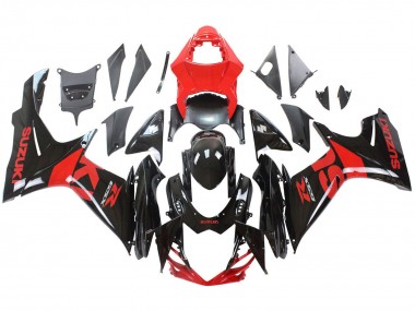Rouge Noir Brillant Kits Carénages Moto Suzuki GSXR 600 / GSXR 750 2011-2024 Pas Chère