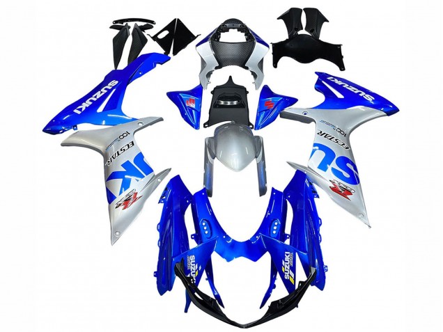 Bleu Argent Ecstar Carénage Moto Suzuki GSXR 600 / GSXR 750 2011-2024