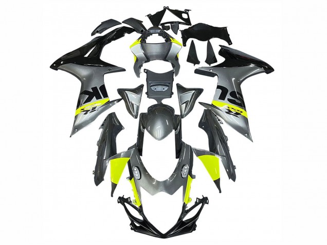 Argent Jaune Noir Carénage Moto Suzuki GSXR 600 / GSXR 750 2011-2024