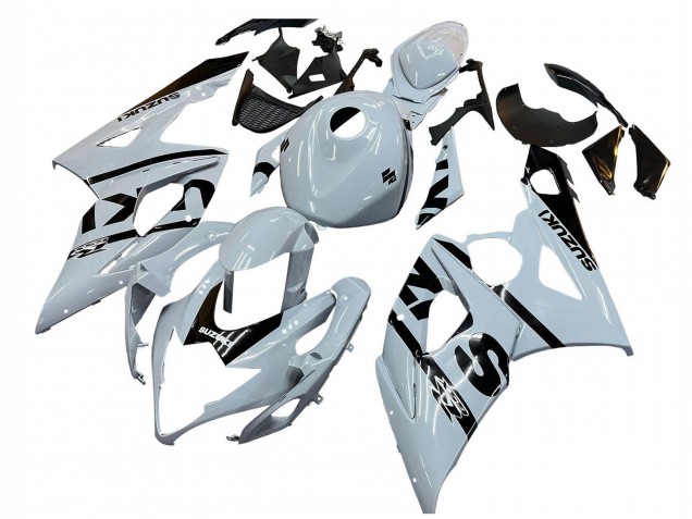 Blanc Noir Carénage Moto Suzuki GSXR 1000 2005-2006