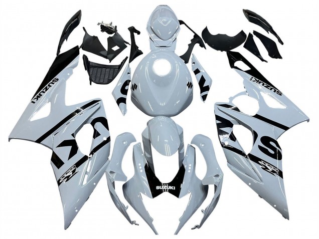 Blanc Noir Carénage Moto Suzuki GSXR 1000 2005-2006