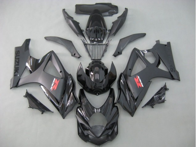 Noir Mat Noir Brillant Carénage Moto Suzuki GSXR 1000 2007-2008