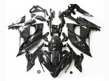 Noir Brillant Carénage Moto Kawasaki Ninja 650 EX650 2017-2019 Pas Chère
