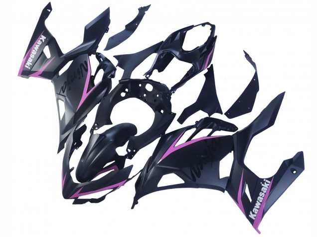 Noir Mat Rose Carénage Moto Kawasaki Ninja 400 2018-2024