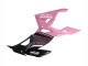 Rose Noir Mat Rayon de Miel Carénage Moto Kawasaki Ninja 400 2018-2024