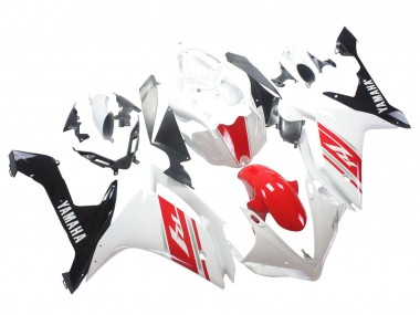 Blanc Rouge Noir Carénages Moto Yamaha YZF 1000 R1 2007-2008 Pas Chère