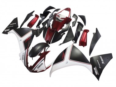Rouge Blanc Noir Mat Carénage Moto Yamaha YZF 1000 R1 2009-2011 Pas Chère