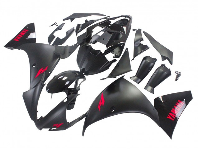 Noir Brillant Noir Mat Rouge Carénage Moto Yamaha YZF 1000 R1 2012-2014