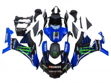 Bleu Noir Mat Vert Monstre ENEOS Carénage Moto Yamaha YZF 1000 R1 2015-2019 Pas Chère