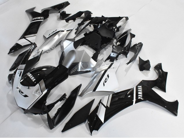 Argent Blanc Noir Brillant Carénage Moto Yamaha YZF 1000 R1 2020-2025