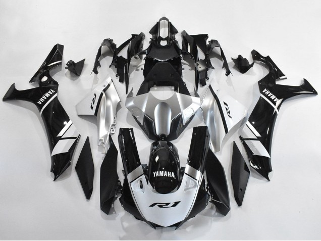 Argent Blanc Noir Brillant Carénage Moto Yamaha YZF 1000 R1 2020-2025