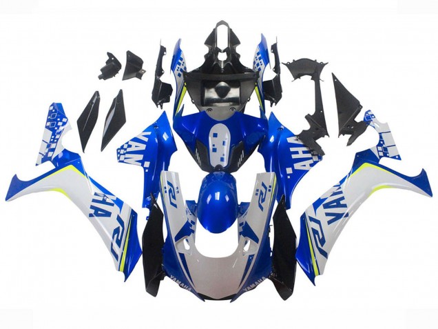 Blanc Bleu Jaune Néon Noir Brillant Carénage Moto Yamaha YZF 1000 R1 2020-2025