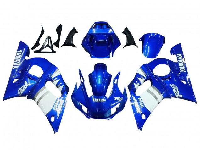 Bleu Blanc Carénage Moto Yamaha YZF 600 R6 1998-2002