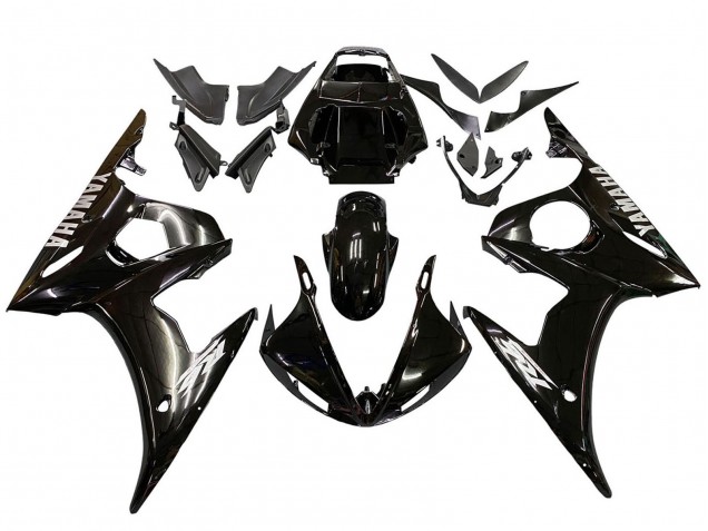 Noir Brillant Blanc Décalque Carénage Moto Yamaha YZF R6S 2006-2009