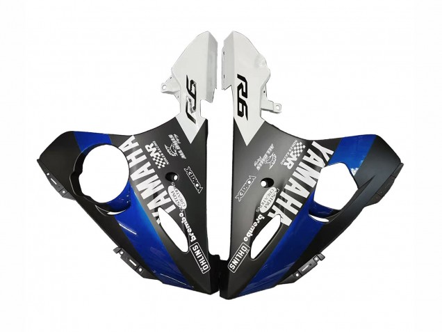 Bleu Blanc Noir Brillant Yamalube Carénage Moto Yamaha YZF R6S 2006-2009