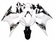 Blanc Noir Brillant Carénages Moto Yamaha YZF R6 2003-2004
