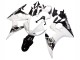 Blanc Noir Brillant Carénage Moto Yamaha YZF R6S 2006-2009